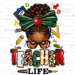 afro messy bun teacher life png sublimation design download, teacher life png,messy bun png,teacher messy bun png,sublim