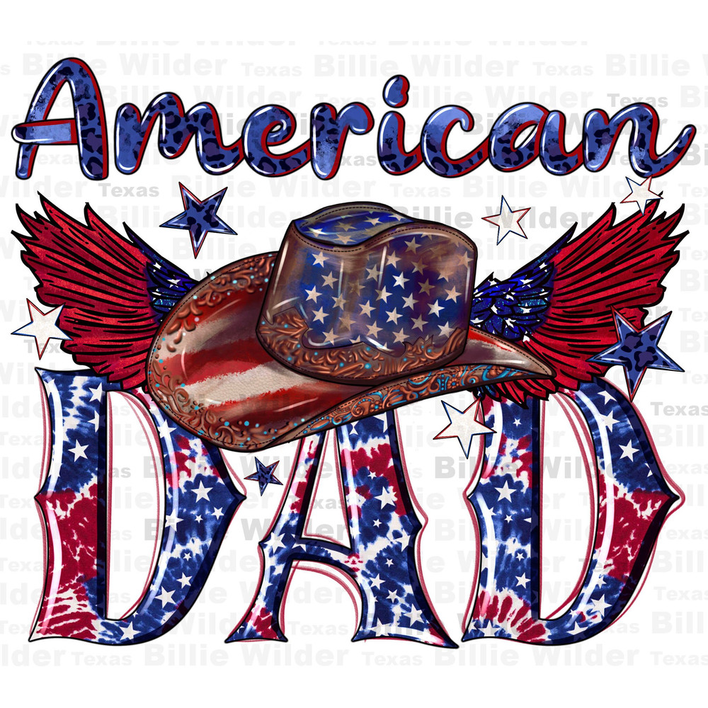 American dad with cowboy hat png sublimation design download, 4th of July png, Independence Day png, USA flag png,sublimate designs download.jpg
