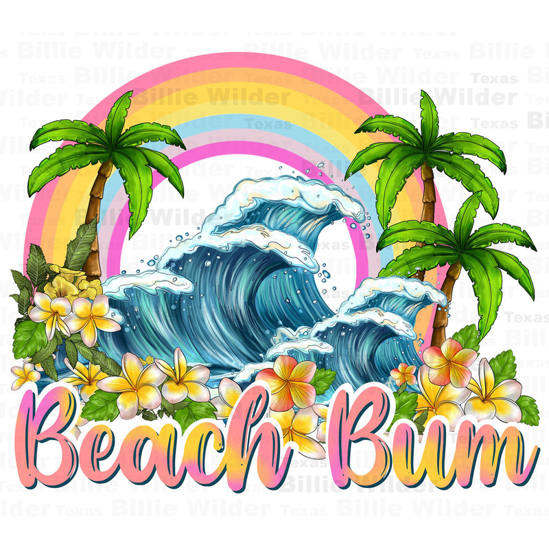 Beach bum png sublimation design download, hello summer png, beach vibes png, palm trees png, summer png, sublimate designs download.jpg