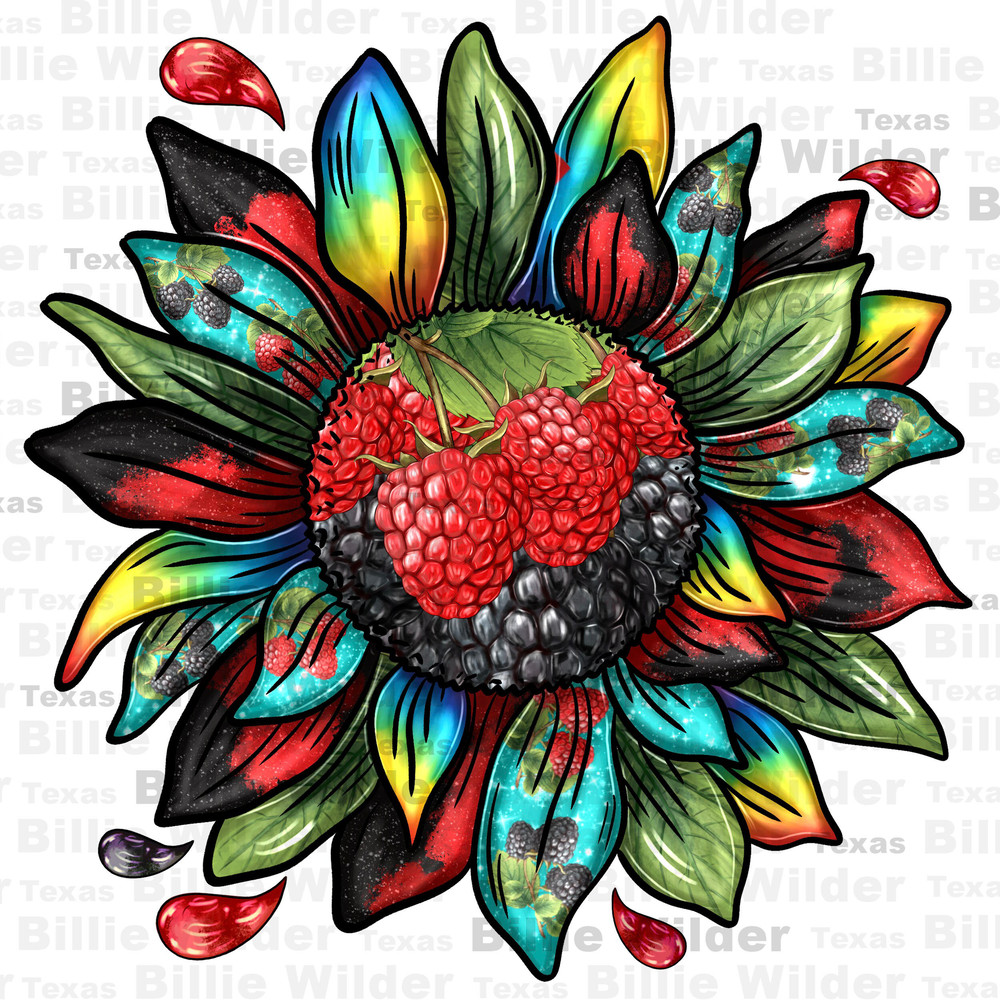 Berry sunflower png sublimation design download, summer furit png, hello summer png, fruit sunflower png, sublimate designs download.jpg