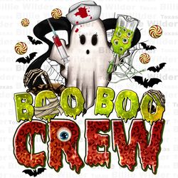 boo boo crew nurse png sublimation design download, happy halloween png, spooky season png, halloween nurse png, sublima