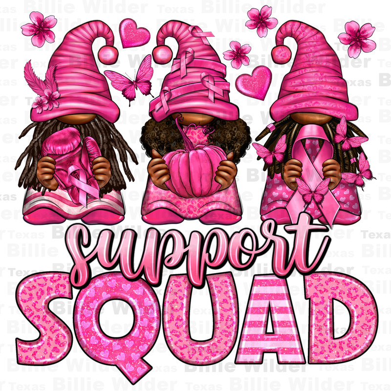 Breast Cancer afro gnomes support squad png, Cancer Awareness png, Breast Cancer png, cute gnomes png, sublimate designs download.jpg