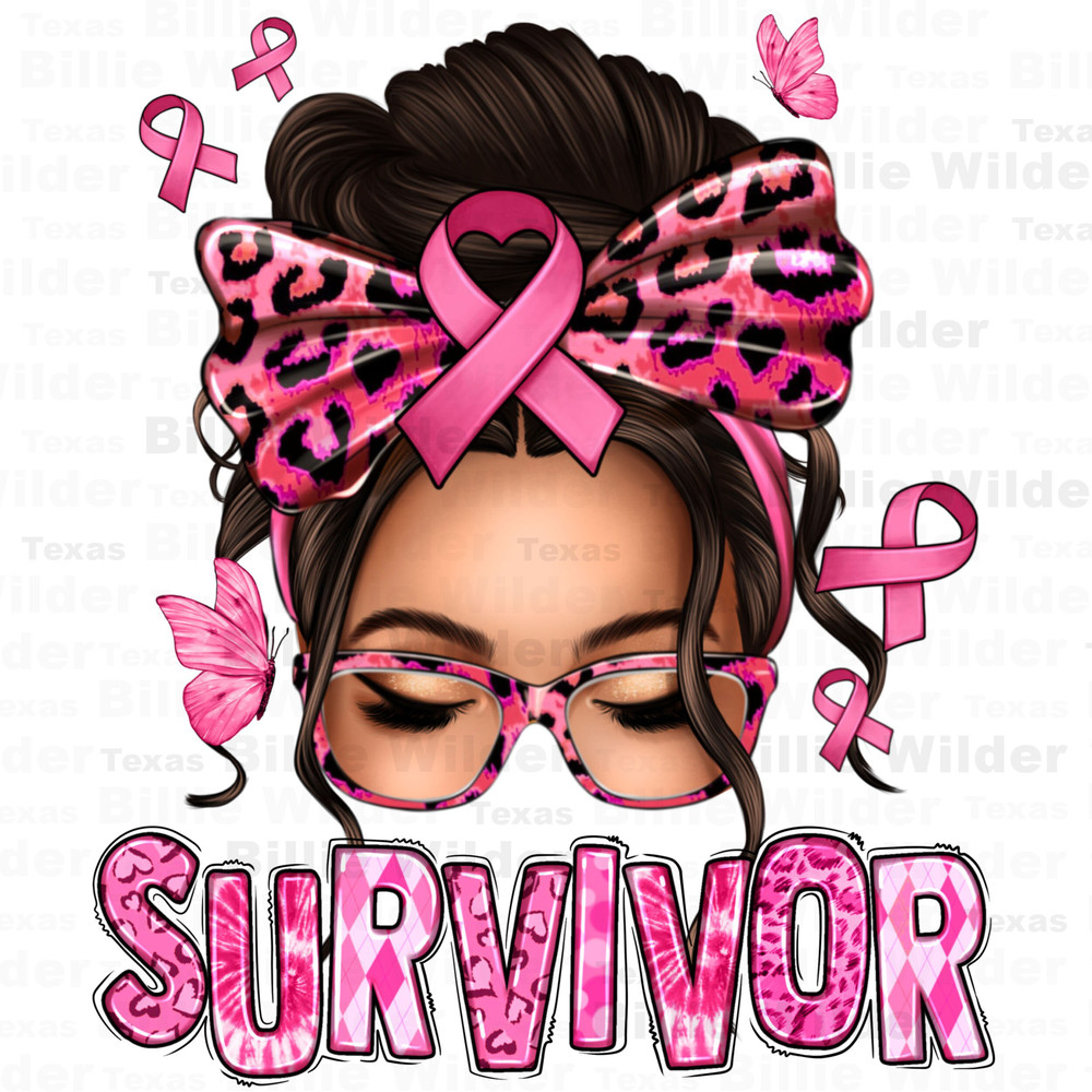 Breast Cancer Survivor messy bun png, Breast Cancer png, Cancer Awareness png, Cancer messy bun png, sublimate designs download.jpg