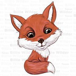 cute fox png sublimation design download, hand drawn fox png, fox design png, animal png, baby fox png, sublimate design