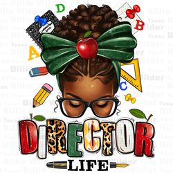director life afro messy bun png sublimation design download, afro messy bun png, school png,back to school png,sublimat