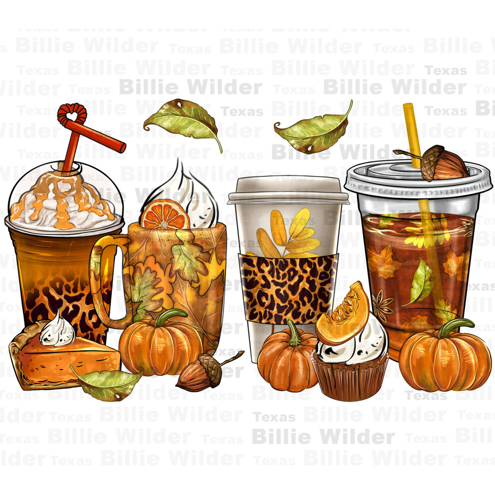 Fall coffee cups png sublimation design download, Hello Fall png, Autumn png, Fall vibes png, Fall pumpkin png, sublimate designs download.jpg