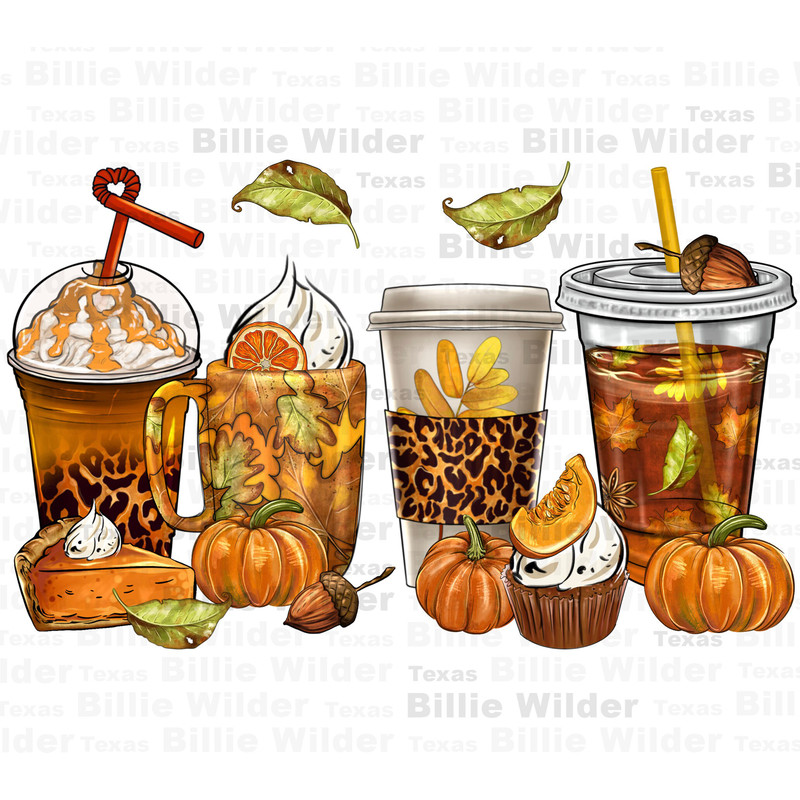 Fall coffee cups png sublimation design download, Hello Fall png, Autumn png, Fall vibes png, Fall pumpkin png, sublimate designs download.jpg