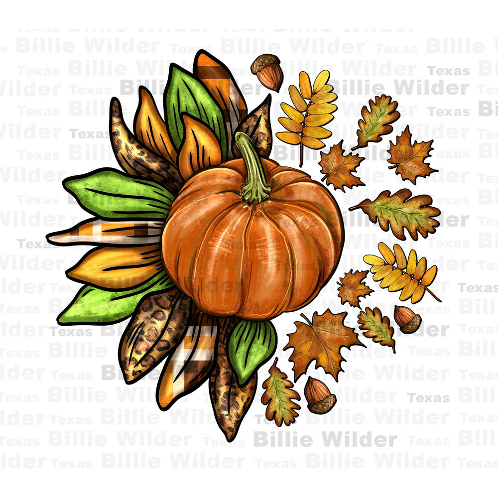 Fall sunflower with pumpkin png sublimation design download, Hello Fall png, Autumn png, Fall vibes png, Fall pumpkin png,sublimate download.jpg
