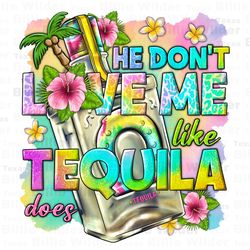 he dont love me like tequila does png, summer drink png, hello summer png, tequila bottle png, sublimate designs downloa