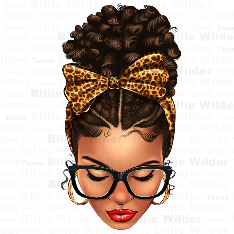 Light skin afro messy bun leopard bow png sublimation design download, afro messy bun png,messy bun png,messy bun woman png,designs download 1.jpg