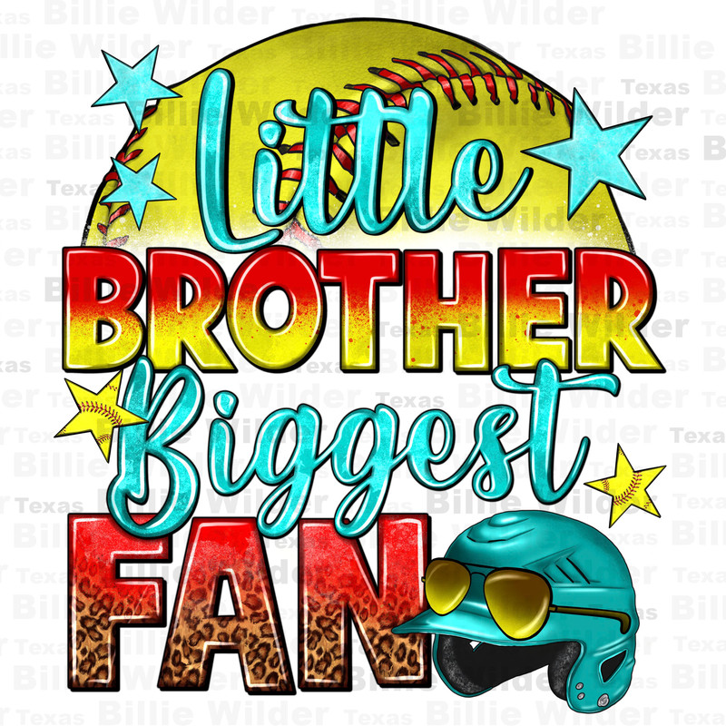 Little brother biggest fan png sublimation design download, Softball game png, game day png, sport png, Softball png, sublimate download.jpg
