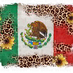 mexican flag with leopard png sublimation design download, leopard mexican flag png, sunflower mexican flag png, sublima