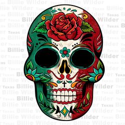 Mexican skull png sublimation design download, cinco de mayo png, Mexican png, sugar skull png, sublimate designs downlo