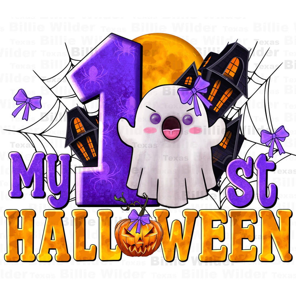 My 1st. Halloween png sublimation design download, Happy Halloween png, spooky season png, Halloween ghost png, sublimate designs download.jpg