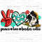 Peace love Border Collie png sublimation design download, hand drawn dog png, cute dog png, dog love png, sublimate designs download.jpg
