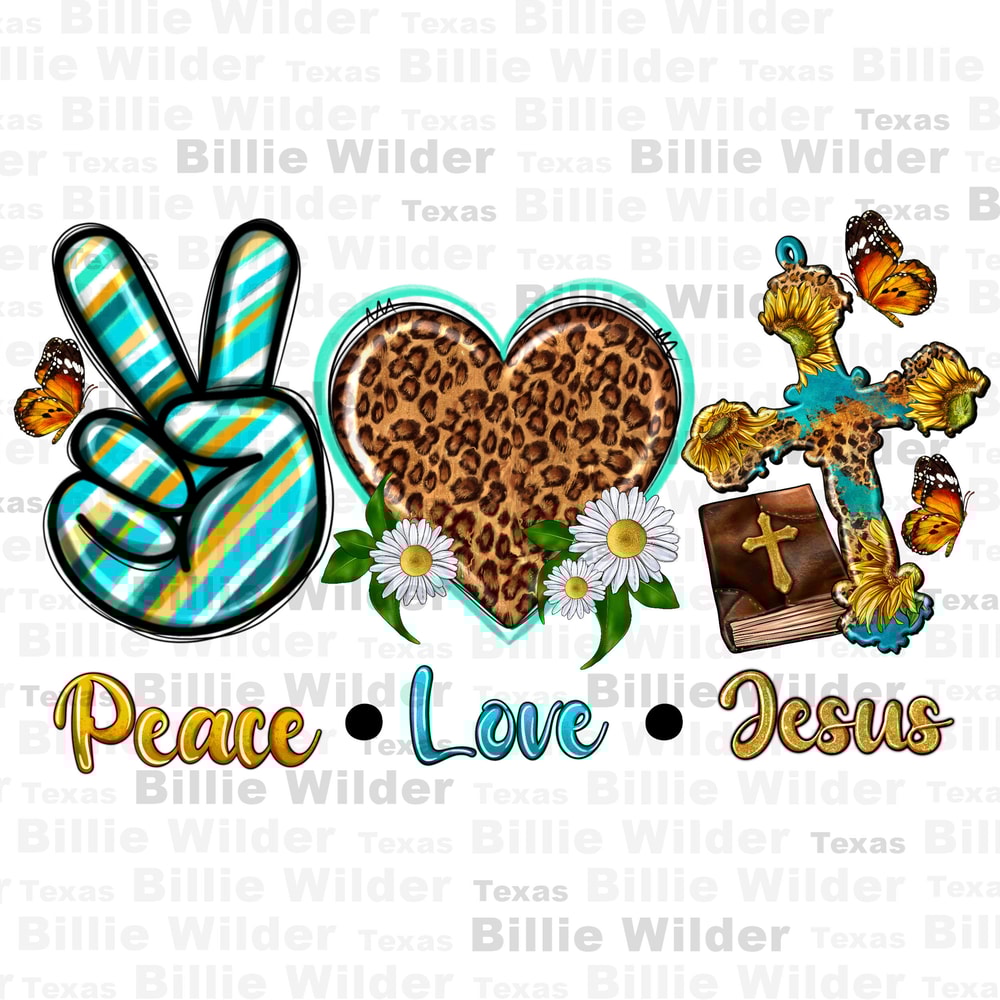 Peace love Jesus png sublimation design download, Christian png, Faith png, western cross png, sublimate designs download.jpg