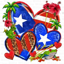 puerto rico hearts png sublimation design download, puerto rico png, puerto rico flag png, western hearts png, sublimate