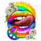 Rainbow lips with daisies png sublimation design download, love is love png, choose love png, pride lip png, sublimate designs download.jpg