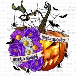 sorta sweet sorta spooky png sublimation design download, happy halloween png, spooky season png, trick or treat png, su