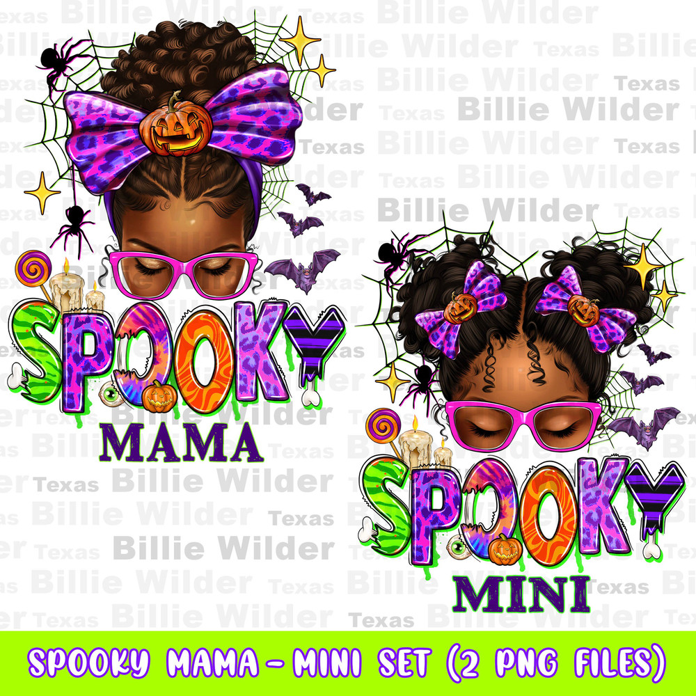 Spooky mama mini set png, Happy Halloween png, mama mini matching png, spooky season png, trick or treat png, sublimate designs download.jpg