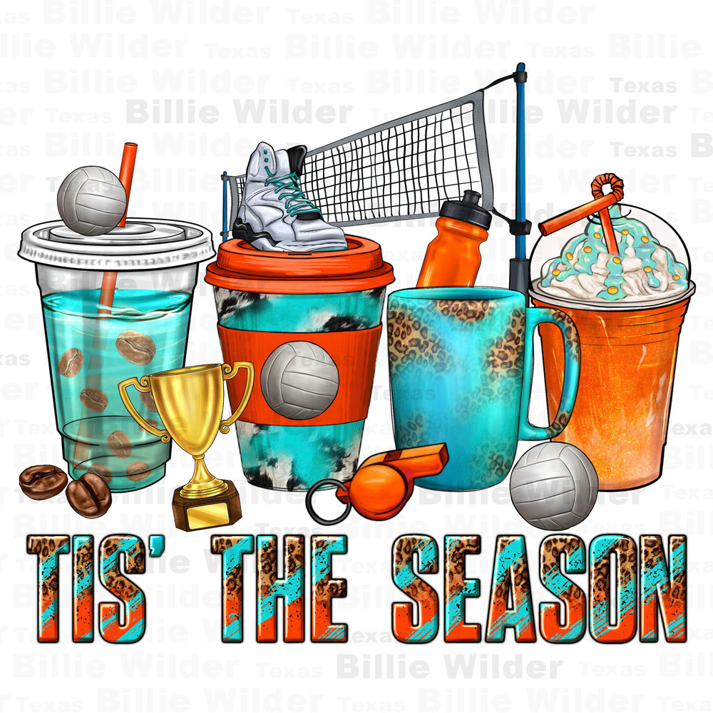 Tis' the season Volleyball coffee cups png sublimation design download, game day png, sport png, Volleyball png, sublimate designs download.jpg