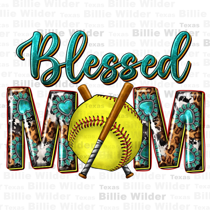 Western blessed mom with Softball png sublimation design download, Mother's Day png, Softball png, sport sublimate designs download.jpg