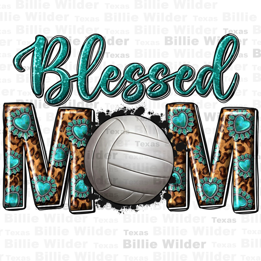 Western blessed mom with Volleyball png sublimation design download, Mother's Day png, Volleyball  png, sport sublimate designs download.jpg