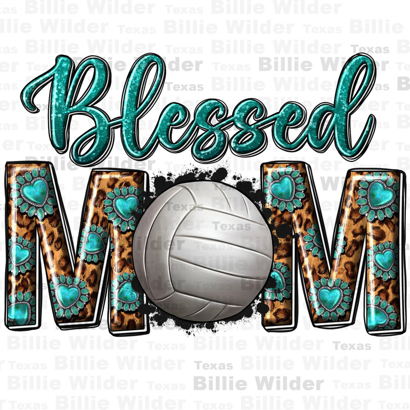 Western blessed mom with Volleyball png sublimation design download, Mother's Day png, Volleyball  png, sport sublimate designs download.jpg