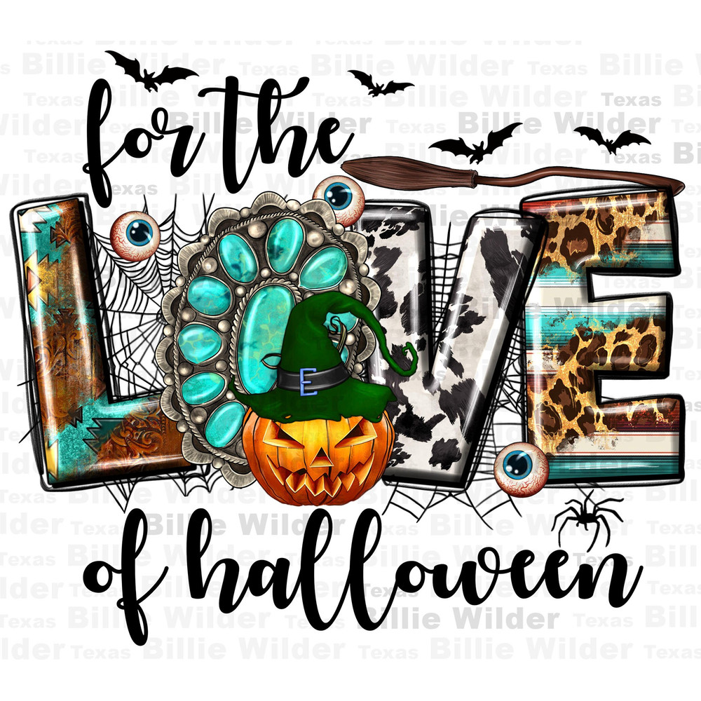 Western for the love of Halloween png sublimation design download, Happy Halloween png, spooky season png, sublimate designs download.jpg