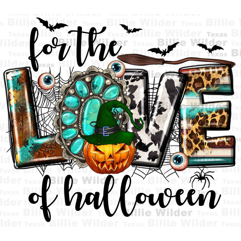 Western for the love of Halloween png sublimation design download, Happy Halloween png, spooky season png, sublimate designs download.jpg