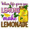 When life gives you lemons make lemonade png sublimation design download, lemonade png, fresh drink png, sublimate designs download.jpg