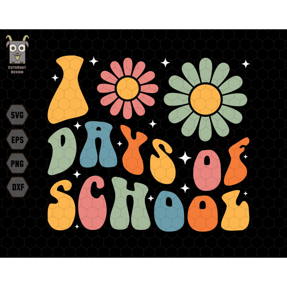 100 Days Of School Svg, 100th Day Of School Celebration, Back to School Svg, Teacher School Svg, Floral School Svg, In My 100 Days Era Svg.jpg