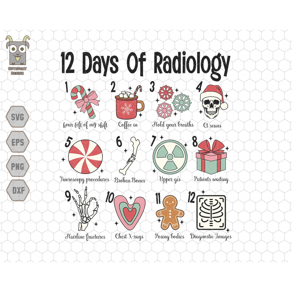 12 Days Of Radiology Svg, Christmas Nurse Svg, Vintage Christmas Svg, Radiology Christmas Svg, X-ray Christmas Svg, Rad Tech Christmas Svg.jpg