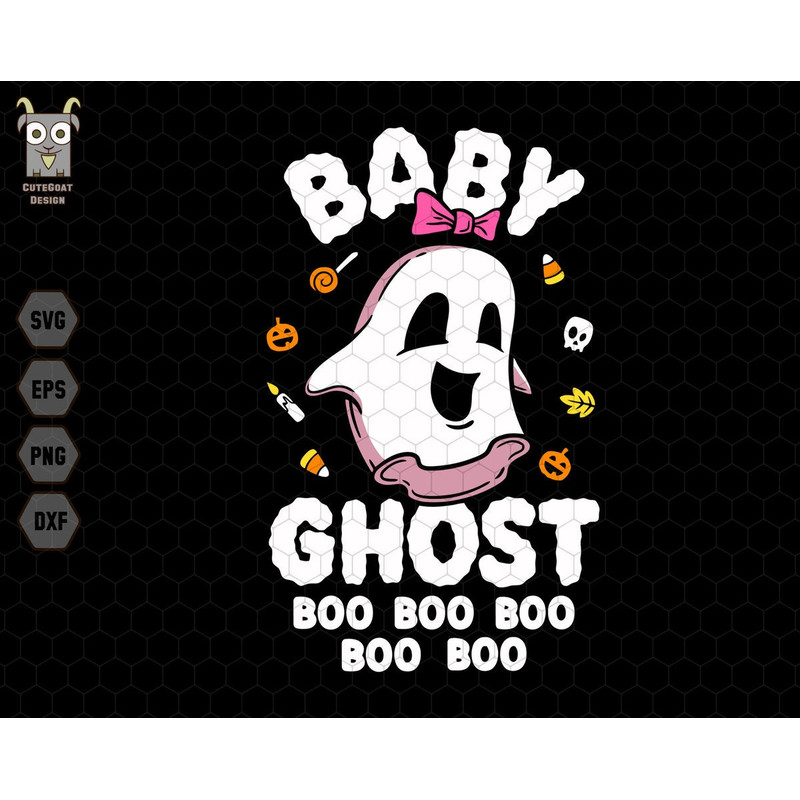 Baby Ghost Boo Svg, Ghost Cute Svg, Trick or Treat, Trendy Halloween, Halloween Costume, Instant Download, Pumpkin Spooky, Baby's Halloween.jpg