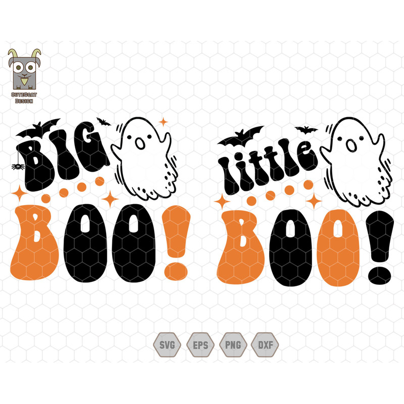 Big Boo And Little Boo Svg, Halloween Couple Svg, Halloween Sibling Svg, Sibling Shirt, Trendy Halloween Svg, Cute Ghost, Sister, Brother.jpg