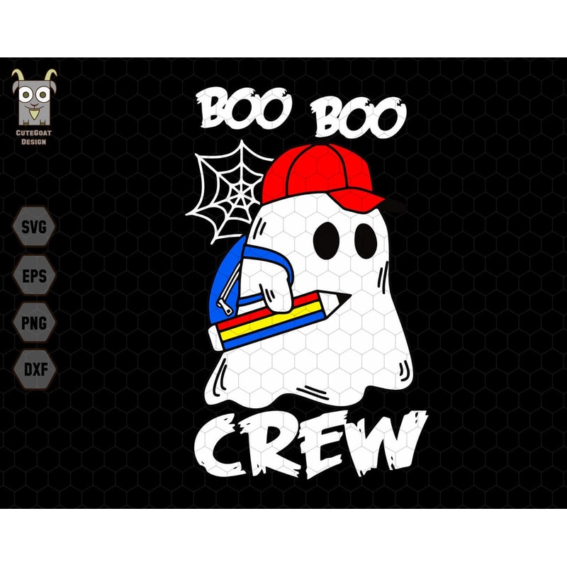 Boo Boo Crew Svg, Little Boo Svg, Ghost Cute Svg, Halloween Teach, Cute Halloween, Back To School, Cricut, Digital Downloads, Student Ghost.jpg