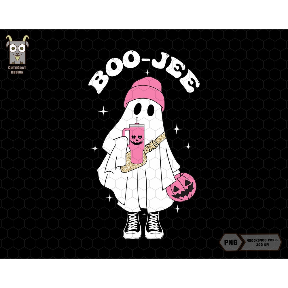 Boo Jee Png, Stanley Tumbler Inspired Png, Belt Bag Coffee Witch Hat, Boujee Boo Png, Pink Ghost Halloween, Spooky Pumpkin, Trendy Halloween.jpg