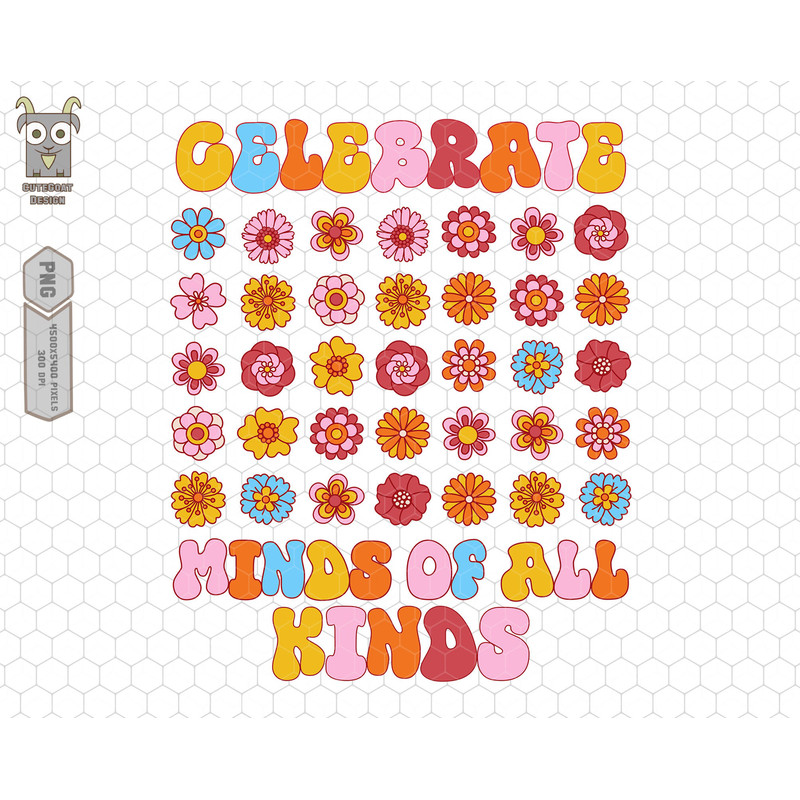 Celebrate Minds of All Kinds Png, Neurodiversity Png, Autism Awareness Png, ADHD Png, Autism Acceptance Gift, SPED Teacher,Special Education.jpg