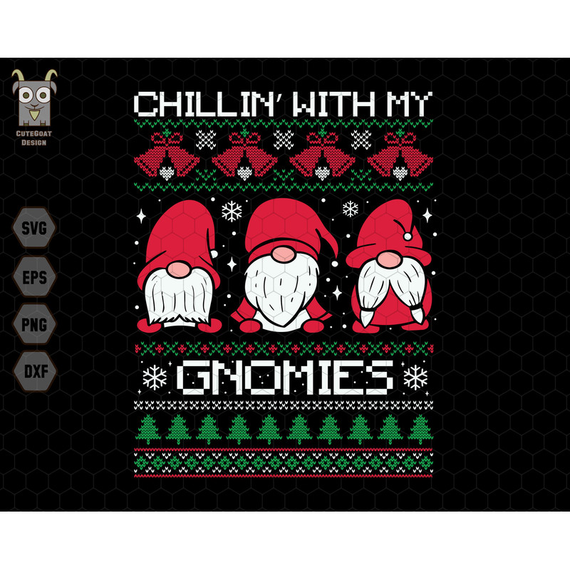 Chillin' With My Gnom Svg, Ugly Christmas Svg, Christmas Vacation Svg, Christmas Movies Svg, Christmas Character Svg, Merry And Bright Svg.jpg