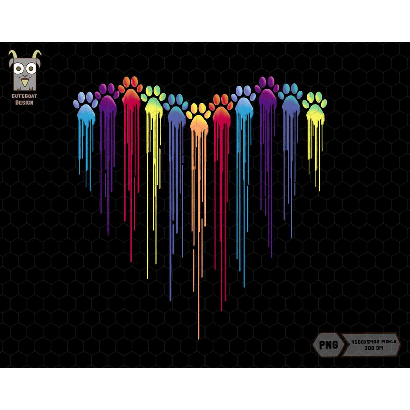 Colorful Dog Paw Heart Png, Sublimation Design Png, Dog Paw Png, Dog Lover Png, Dog Design Png, Dog Shirt, Animal Lover Png.jpg