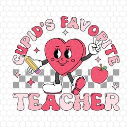 cupids favorite teacher svg, valentine teacher svg, teacher life svg, heart svg, cupid svg, school valentine svg, teache