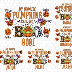 custom halloween nana png, grandma png, mimi png, personalized mama png, grandma and kidnames, halloween png, sublimatio