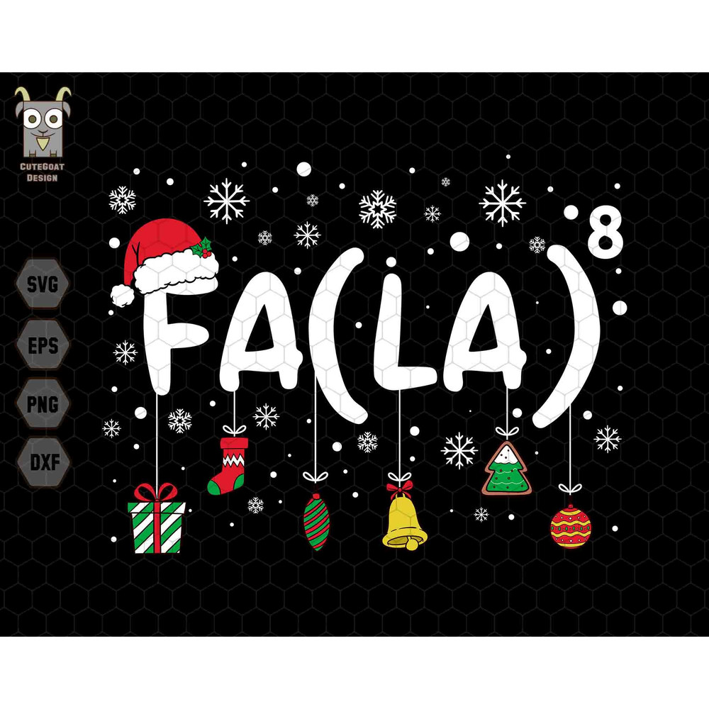 Fa La 8 Svg, Merry Christmas Svg, Merry And Bright Svg, Happy Christmas Svg, Trendy Xmas Svg, Winter Svg, Santa Hat, Teaching Students Svg.jpg