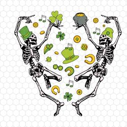 funny st patrick svg, dancing skeleton svg, retro patrick day svg, funny patrick day svg, gold coin svg, clover shamrock