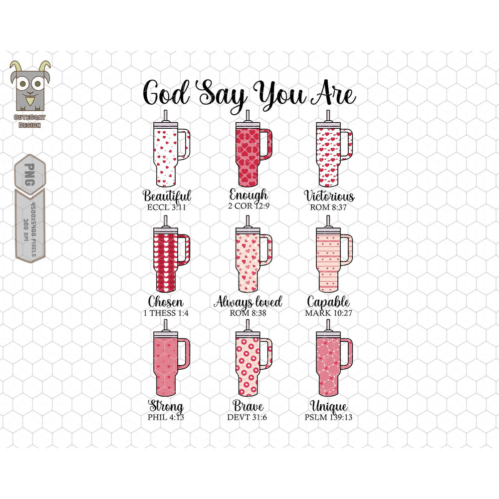God Says You Are Png, Jesus Valentine Png, Valentine Doodle Png, Christian Valentine Png, Valentine Bible Verse Png, Christian Sublimation.jpg