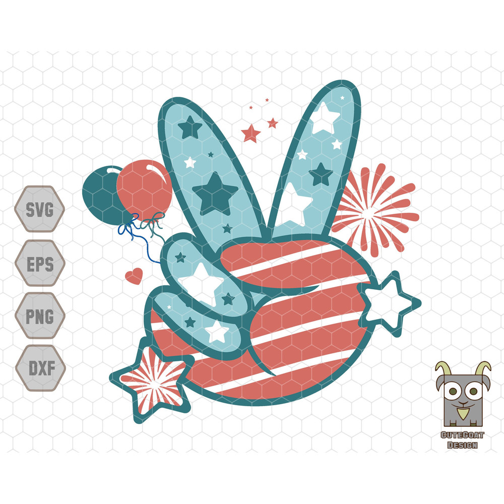 Groovy 4th of July Svg, Png, Groovy USA Svg, Independence Day Svg, Fourth of July Svg, Peace hand sign Svg, 4th of July Svg,America Flag Svg.jpg