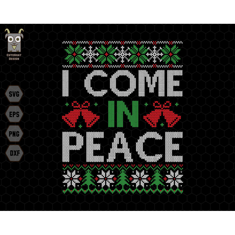 I Come In Peace Svg, I'm Peace Svg, Couples Matching Ugly Christmas Shirt, Happy Valentine's Day, Christmas Pajamas, Funny Couples, Love Day.jpg