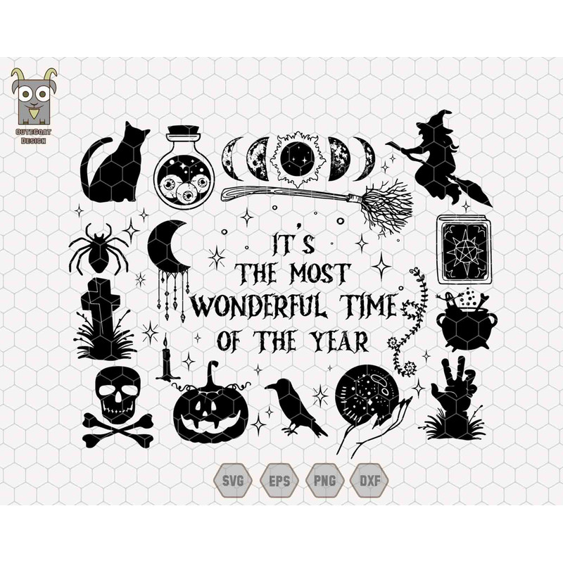 It's The Most Wonderful Time Of The Year Svg, Halloween Costume Svg, Halloween Clipart, Trendy Halloween, Digital File, Cricut, Silhouette.jpg