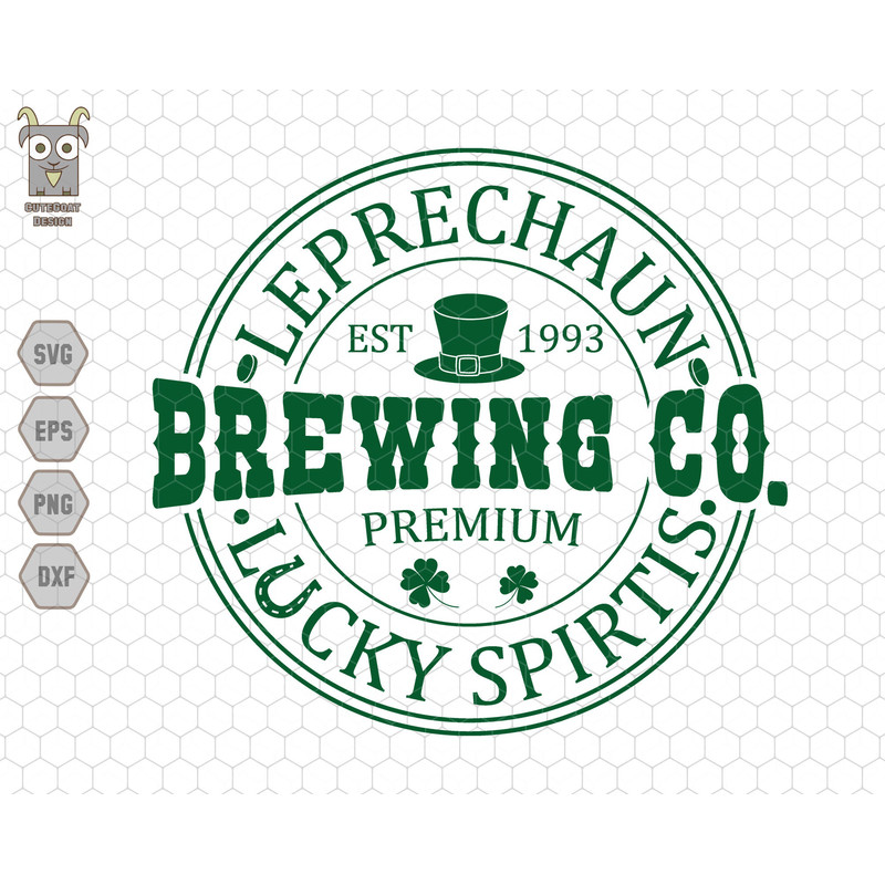 Leprechaun Brewing Co Svg, Lucky Spirit Svg, St Patricks Brewing SVG, Irish Svg, Funny St Patricks Svg, Lucky Shirt Svg, Clover Shamrock Svg.jpg