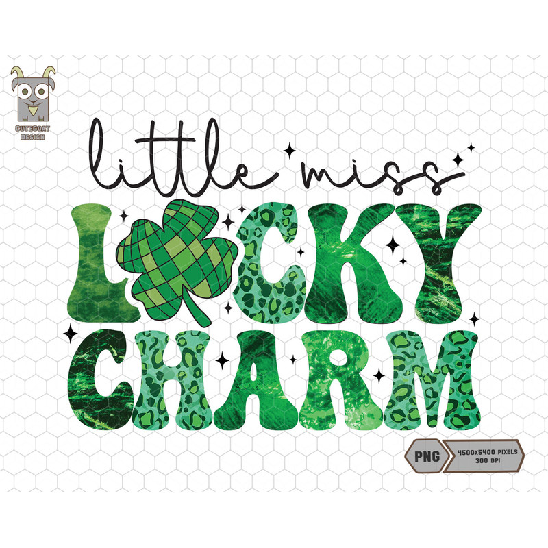 Little Miss Lucky Charm Png, St Patrick Day Png, Shamrock Clover Png, Trendy St Patrick Shirt, Western Patrick Day Png, Leopard Patrick Png.jpg